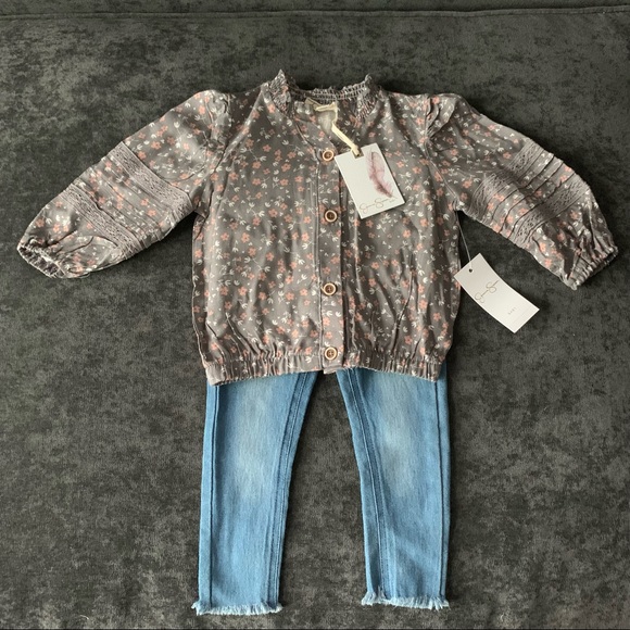 NWT Jessica Simpson Shirt and Jeans Set - Picture 1 of 11
